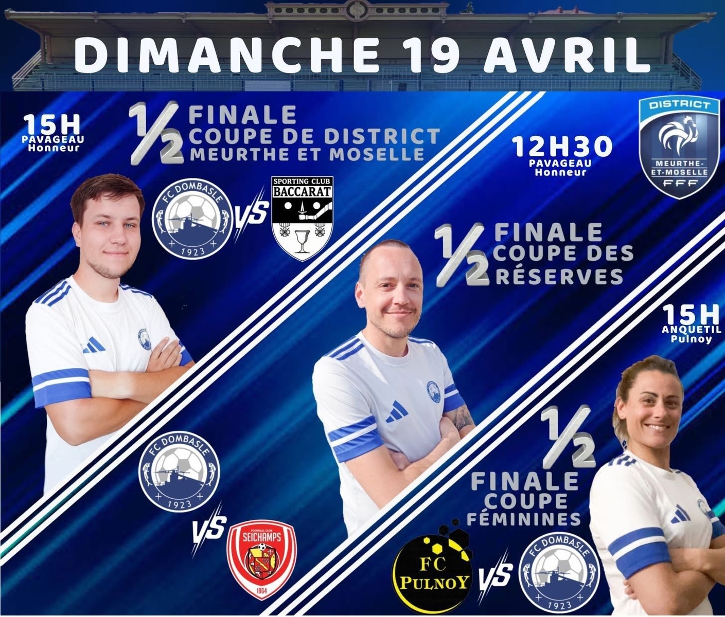 1 dimanche, 3 demi-finales