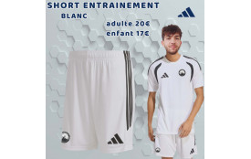 Short adulte Tiro 26 blanc